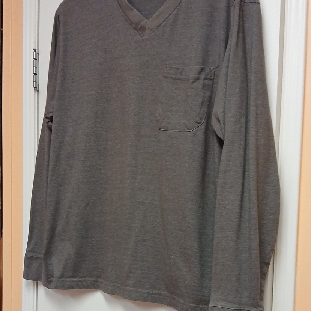 Haband Gray Comfort Pocket Tee